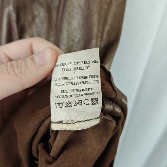 $1000 Vince Metallic Paper Leather Suede Mini Sleeveless Dress Bronze Brown Size - Picture 16 of 16